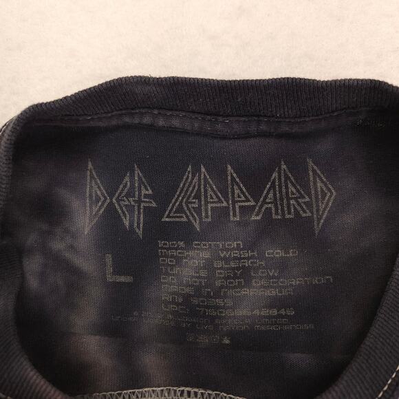 Def Leppard Band Graphic Crew Neck T Shirt Adult Mens Size Large L Tie Dye - Picture 3 of 9
